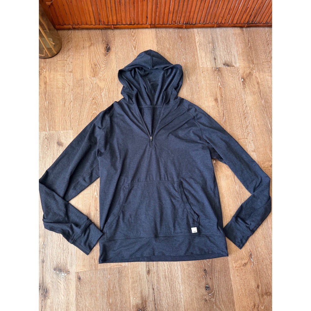Vuori Dark Charcoal Ponto V244 Performance Hoodie Half Zip Pullover Size‎ S